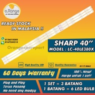 LC-40LE380X SHARP 40" LED TV BACKLIGHT (LAMPU TV) SHARP 40 INCH LED TV BACKLIGHT BACKLIGHT