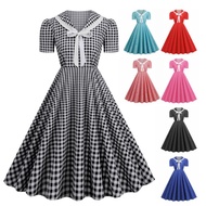 Mili S-2XL Spring Summer New Style Retro Trend vintage Pastoral Polka Dot Printed A-Line High Waist 