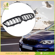 [Ihoce] Black Front Kidney Grille Replacement Sturdy Auto Accessory for BMW M2 Competition F87 2019-