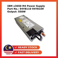 94Y8110 IBM x3650 x3550 M4, G8-52, x3300 M4 DX360 M4 2U 550W Server Power Supply PSU 94Y8109