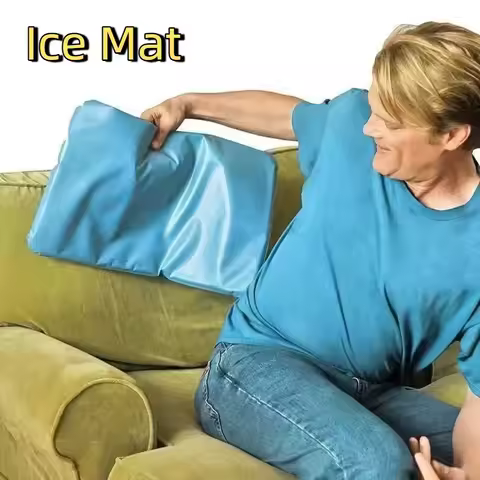 Cooling Pad PVC Cooling Ice Pillow Insert Refillable Ice Cold Pillow Comfortable Ice Mat Sleeping Ai