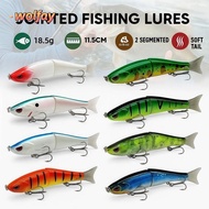 YOLANDA Fishing Lure Bait, Bionic 11.5CM Swimbait, Professional Softtail 2-section 18.5g Glide Hard 