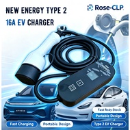 【READY STOCK MALAYSIA】Portable EV Charger Type 2 13A 3.5KW UK 3 Pin Plug IP65 Waterproof 5M/10M Cabl