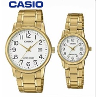 [2YEARS WARRANTY] Casio MTP-V002G-7B2 & LTP-V002G-7B2 Casio Men Watch / Casio Ladies Watch Casio Cou
