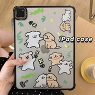White Dog IPad Cover For IPad Air4 Air5 10.9inch Protection Case IPad Pro 2020/2021/2022 11inch 12.9inch Table Anti-fall Cartoon Casing