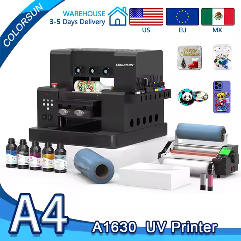 Colorsun UV Printer L805 Impresora A4 UV Flatbed Printer A4 UV Sticker Printer For Acrylic Metal Woo