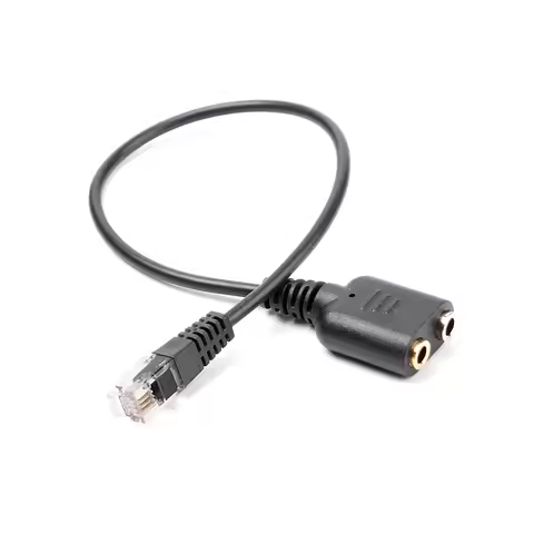 20CM Dual 3.5mm Audio Jack Female to Male RJ11 Plug Adapter Convertor Cable for PC Computer Headset 