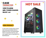 Case Thermaltake V250 TG ARGB Mid-Tower Chassis Black เคสคอมพิวเตอร์