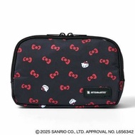 日本 Artisan & Artist X SANRIO HELLO KITTY 雜誌附錄 黑色帆布 化妝袋