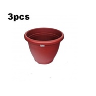 3pcs x Big Garden Pot Brown ( GP3005B ) by Toyogo - Large Garden Plant Flower Pot Indoor Outdoor