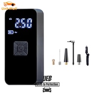 [UEB Mall]150PSI มือถือไร้สายปั๊มพองได้ LED จอแสดงผลไฟ LED แบบพกพายางไฟฟ้าสายไฟพกพา USB ปั๊มยางไร้สา