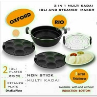Oxford Non Stick 14 Kulzhi Multi Kadai/Idli Pot