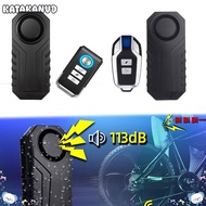 KATAKANVD Bike Alarm Bell, with Remote 113dB Vehicle Security Alarm System, Super Loud Wireless Anti