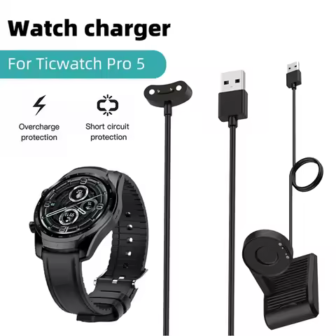 Charger Cable USB Smartwatch Charging Wire Adapter For Ticwatch Pro 5/ProX/Pro3 Watch Magnetic Charg