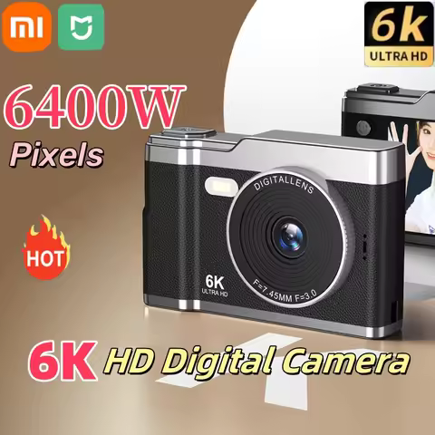 Xiaomi 6KHD Digital Camera 2.4in IPS Display 8X Zoom 64MP Video Camera With Fill Light 4K Selfie Cam