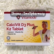 Vitamode CalciVit D3 Plus K2 Tablets 60s 403564 ( Calcium, Vitamin D3 & Vitamin K2. Halal & Vegetari