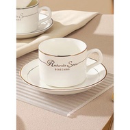 咖啡杯子歐式輕奢咖啡杯碟套裝簡約精致拿鐵杯家用陶瓷下午茶茶具
