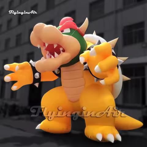 Fantastic Giant Inflatable King Bowser Koopa Cartoon Character Model 6m Air Blow Up Evil Turtle For 