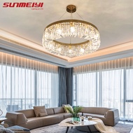 SUNMEIYI Nordic Led Ceiling Lights Crystal Living room Lamp Gold Round Ceiling Indoor Hanging Lamp For Kitchen Bedroom