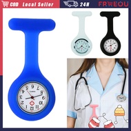 Black/White/Blue Silicone Nurse Watch Doctor Medical Hanging Pocket Watch with Safety Pin