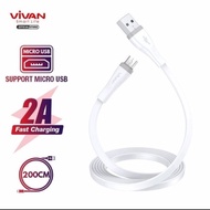 Kabel Data Vivan SM200s 2A Android Micro USB 200cm