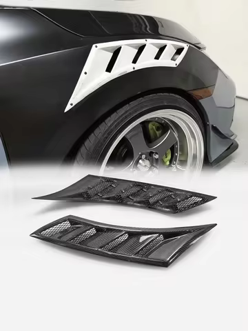 Car-styling For Honda Civic Type R FK8 FK7 EPA Style Carbon Fiber Glass Front Fender Vent Trim For F