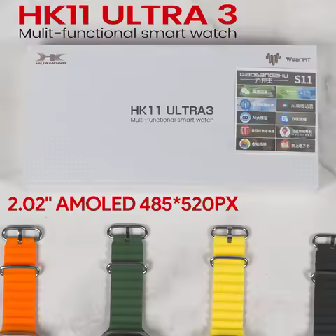 New HK11 U3 Original SmartWatch 4GB ROM HD AMOLED AI Robot Share Network Bluetooth Call ChatGPT Cloc