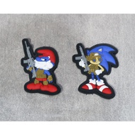 3D Character Rubber Patch 3D sonic Patch/ Smurf/