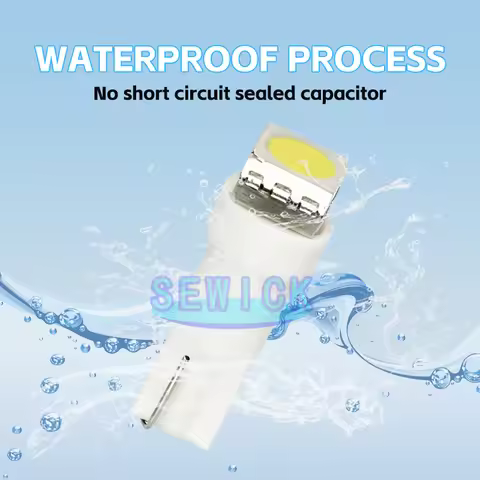 500PCS Car Instrument Lights T5 LED Bulb 5050 SMD Dashboard Warning Indicator Light 12V 6000K LED T5