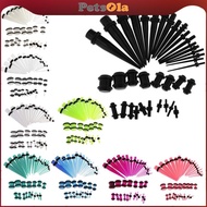 [PETSOLA] 36x Ear Gauge Stretching Kit Acrylic Expander Tapers Plugs Set 14G-00G