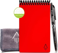 สมุดอัจริยะรักษ์สิ่งแวดล้อม Rocketbook Smart Reusable Notebook สมุดชนิดดอท พร้อมปากกาและผ้าไมโครไฟเบอร์ Dotted Grid Eco-Friendly Notebook with 1 Pilot Frixion Pen &amp; 1 Microfiber Cloth Included - Various Colors Mini Size - Authentic - USA Imported ลดกระดาษ