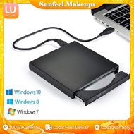 Slim External Optical Drive USB 2.0 CD/DVD ROM Player CD-RW Burner Writer Plug and Play For Laptop