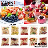 YANN Cocktail Fork, Disposable Picnic Party Supplies Bamboo Pick,  Wooden Cocktail Pick Picnic Weddi