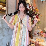 Falala Dress (flower) Bohimian Doll In Pastel Tones With Stripes And Colors. Beautiful Bright Very C