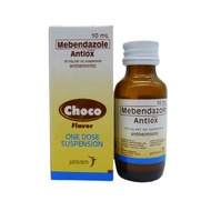 Antiox mebendazole 50 mg/ml chocolate flavored oral suspension 10 ml