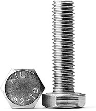 M6-1.0 x 30mm Hex Head Screw Bolt, 18-8 (304) Stainless Steel, Fully Threaded, Plain Finish, Quantity 30