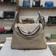 90%New Used Hermes Lindy 34 81 Gris Tourerelle TC皮 斑鳩灰銀扣 #愛馬仕