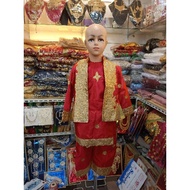 Embroidered padang boy's shirt/rockie boy's shirt.