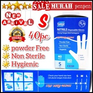 Sensi Nitrile Disposable Gloves 40 Pc / Nitrile Gloves Size S M L