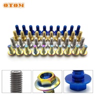 OTOM Motocycle M6*1.0 Bike Disc Brake Rotor Fixing Bolts Hub Titanium Screw For HONDA CRF CRM 250 XR
