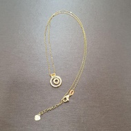 22k / 916 Gold Small Round Necklace Movable