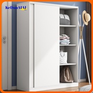 Sliding Door Wardrobe Wardrobe Wardrobe Cabinet Solid Wood Pure White Wardrobe Household Bedroom Ren