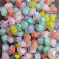 18mm Acrylic Spacer Frosted Beads Heart Shape Beads