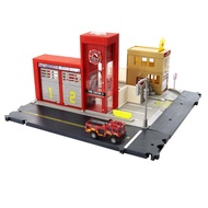 Matchbox Action Drivers Fire Station Rescue / Park &amp; Play Garage Playset แม็ตช์บ๊อกซ์ ของเล่นจำลอง สถานีดับเพลิง หรือ ลานจอดรถ (GVY85 CH)