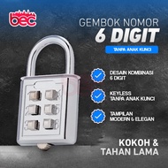 [BEC] 6-Digit Password Padlock | Number Pin Padlock | 6-Digit Mini Password Padlock | 6 Digit Combin