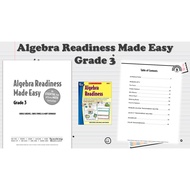 [PRE597] 91 pages Algebra Readiness Made Easy Grade 3 Worksheet PDF version (answer provided)