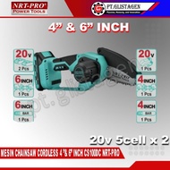 Termurah NRT-PRO CS100DC Mesin Gergaji Mini Cordless Chainsaw Mini 4"