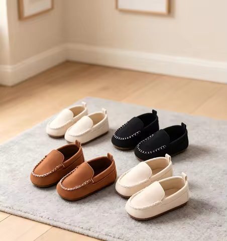 Baby Single Shoes Spring And Autumn New Collection 2026 Bean Shoes Baby Soft Bottom Casual Simple Hi
