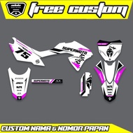 Decal Stiker Custom Klx BF Putih Pink Full Body