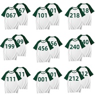 Squid Game Costume Adults and Children - 456 Green Sportswear (Short Sleeve) | Role Playing Costume 
